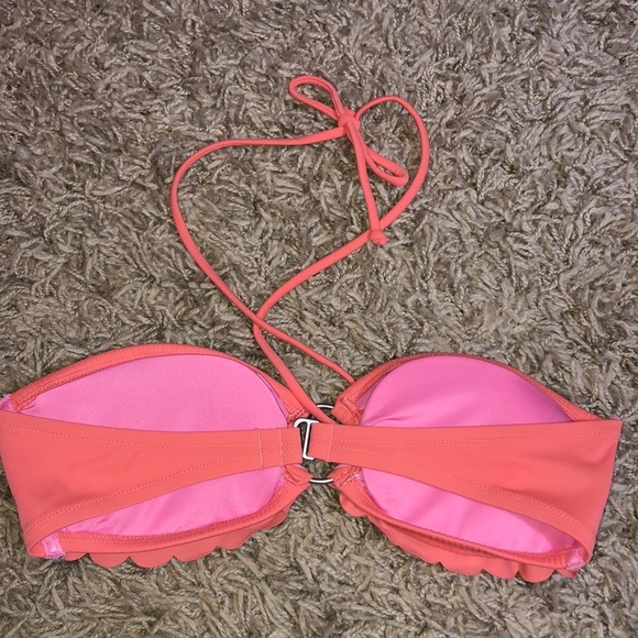Victoria’s Secret bikini top swim wear ruffle top pink and coral color l…​ - Picture 5 of 6